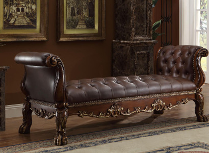 Chesterfield Chaise Longues Lounger Ottoman Sofa Genuine Leather Relax Chaise