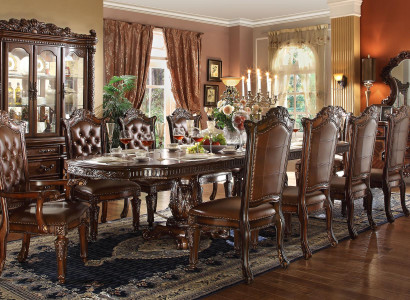 Dining room furniture Suite Display case Table 10x Chairs Chest of drawers Mirror Baroque style