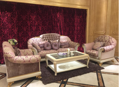 Sofa set 3+1+1 Seater Set Design Sofas Upholstery Classic Couches