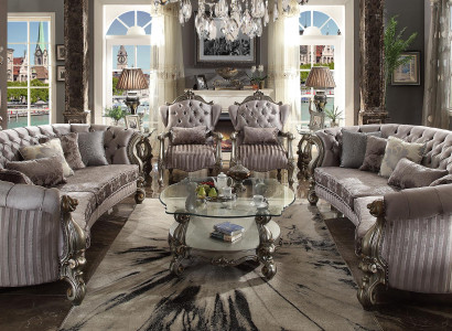 Unique r set of Chesterfield luxury furniture 4 pieces. 2x Round Sofa + 2x Armchair