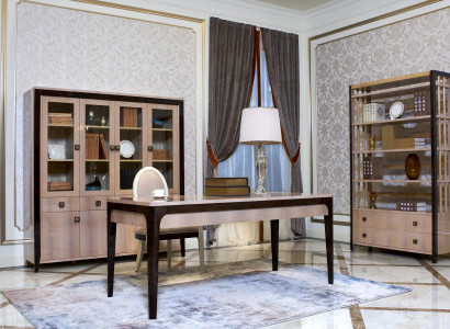 Office Set Suite Furniture Desk Table Wardrobe Shelf Complete 4pcs.