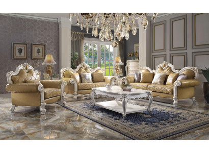 Classic Sofa Suite 3+2+1 Seater Leather Sofa Couch Leather 3-piece. set