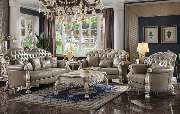 Sofa Upholstery 3 2 1 Seater Coffee table Wood 4pcs. Luxury Furniture Sofa set Couch