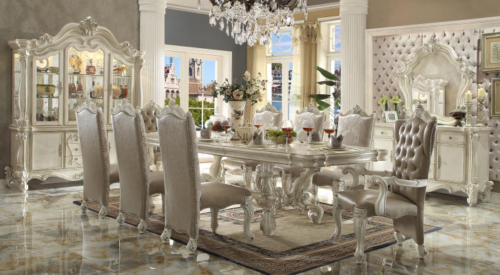 Baroque style Dining room Suite Luxurious Dining table 8x Chairs Sideboard Mirror