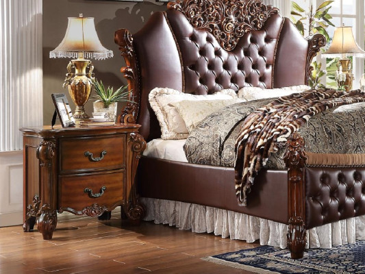 Baroque Rococo Bedside table Wood night cabinet Chest of drawers Storage table Night console new