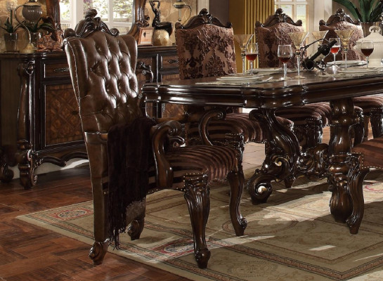 Classic r Brown Chesterfield Seater exclusive r Leather chair Baroque style seating furniture