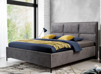 Bed Gray Bedroom Wood Furniture Textile Classic Art Deco Style