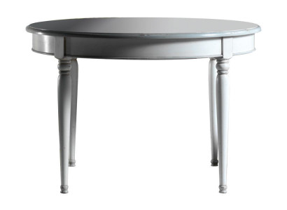 Round Dining table Dining room Tables Furniture Furnishings Wooden Table White Italy