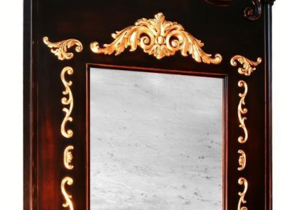 Real Wood Mirror Wooden Frame Wall mirror Brown Carved Classic r Mirror