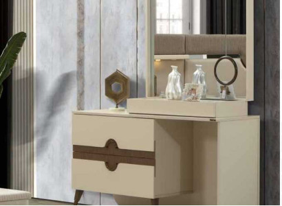 Beige Dressing table with Mirror Bedroom Furniture Design Konso lNew