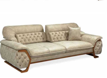 Chesterfield Adjustable Back Three Seat Sofa Luxury Couch Furniture
