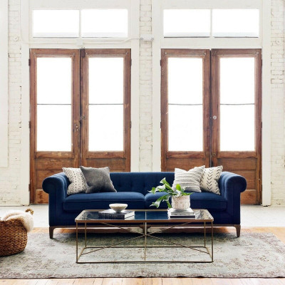 Chesterfield Sofa Couch Upholstery Leather Fabric Couches Upholstery Suite 4 Seaters