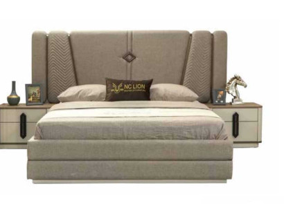 Bed Bedside table 3-piece Bedroom Set Stylish Design Modern Luxury Beds