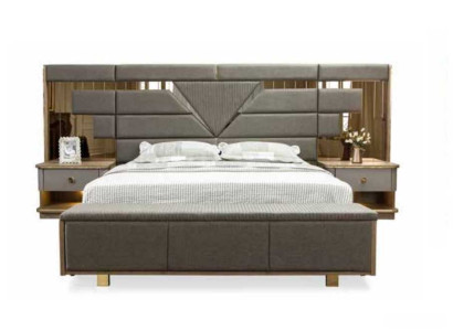 Bed Bedside table 3 pcs. Bedroom Set Design Modern Luxury Elegant Complete