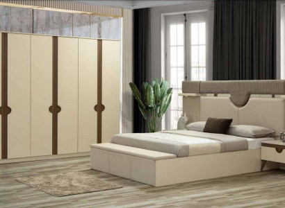 Stylish furniture 4 pieces. Bedroom Set Bed 2x Bedside table Wardrobe new