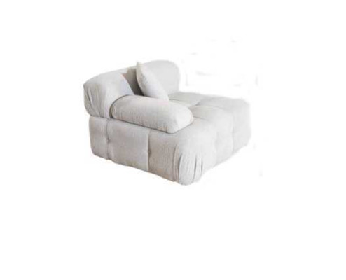 Living room L-shape White Sofa Corner sofa Modern Couch+Stool Luxury Furniture