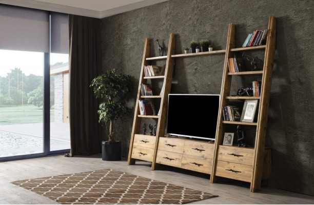 Wall unit Luxury wall unit Wardrobe Furniture Living room TV-cabinet sideboard Wood