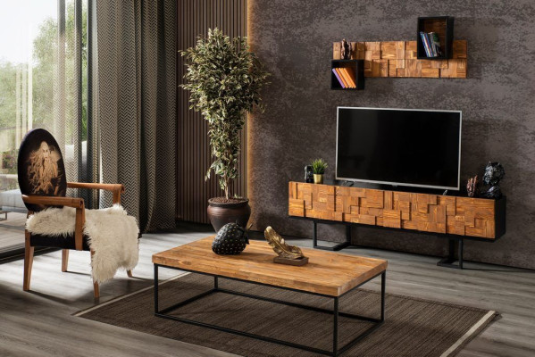 TV stand Coffee table TV cabinet Wood Furniture Real wood Wall unit Wall unit Coffee table
