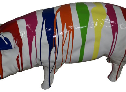 Designer Figures Modern Decorations Garden, Pig Statue Sculpture Sculptures