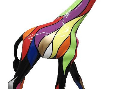 Design Statue Colorful Sculpture Abstract Figures Statues Hand Painted Decoration