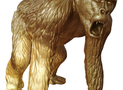Gold decorative gorilla figures statues decoration garden new designer figure statue