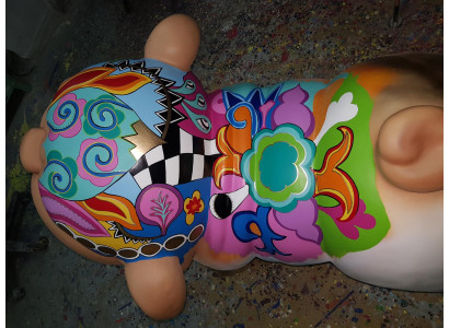 Abstract Figure Dog Modern Decoration Abstract Figure Figures Abstract 80x95cm