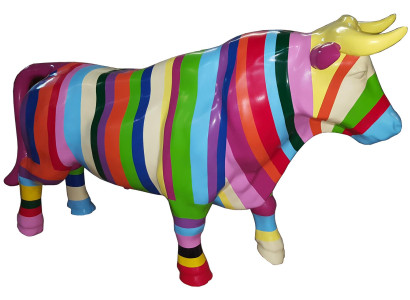 Abstract figurine cow design loft colorful sculptures figures handcraft decoration
