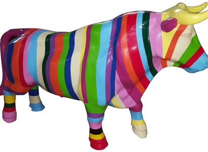 Abstract figurine cow design loft colorful sculptures figures handcraft decoration