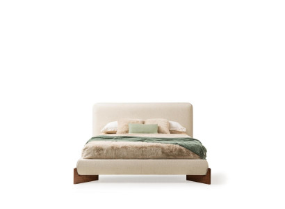 Bedroom Bed Double bed Bed Bed Frame Upholstery White Sleeping Place