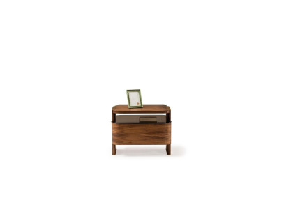 Group Bedside tables Nightstand Nightstand Brown Wood Set 2pcs