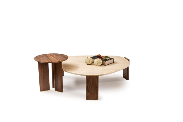 Sofa table wooden table Group Coffee table Side table Coffee table Brown