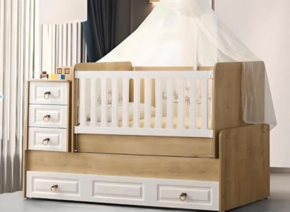 Stylish childrens bed from light wood luxurious bed frame perfect new