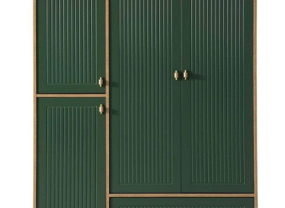 Luxurious green wardrobe wooden furniture for childrens room novelty