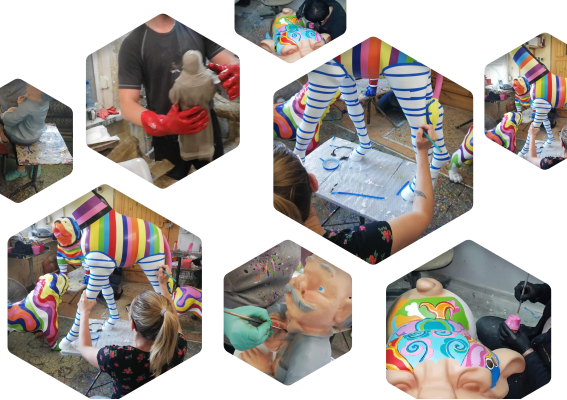 Abstract figure figures Abstract statues sculpture designer loft colorful sculptures