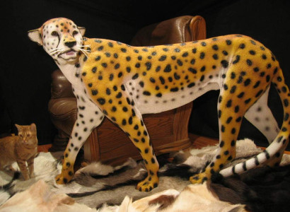 Home Decorative Sculptures Abstract Leopard Design Statues Figures Figure Decoration