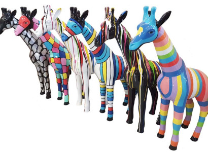 Sculpture Abstract Design Statue Colorful Figures Hand Painted Decoration Selectable