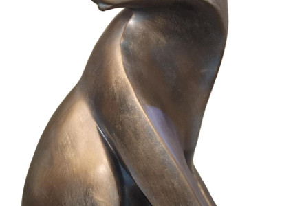 Design figure statues sculpture designer golden colorful sculptures cat 60 cm new