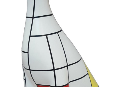 Designer Cat Decorative Statues Modern Painted Figures Abstract Statues 95cm