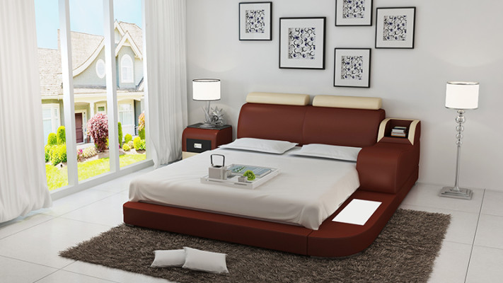 Bed Design Luxury Luxury Beds Leather Modern Bedroom 140/160/180 LB8813