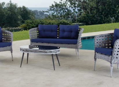 Garden Furniture Seat Furniture Sofa Set Patio Table Sofa Couch 4 Pieces set