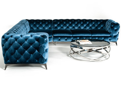 Velvet Corner Luxury Chesterfield Sofa Upholstery Corner Couches Seat Couch Sofas