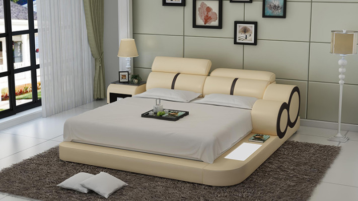Upholstery Design Luxury Bed Beds Leather Bedroom 140/160/180 LB8816