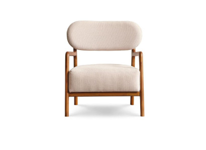 Modern Armchair Single Seater 1 Seater Fabric Armchair Beige Design Club Chair