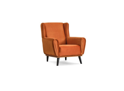 Armchair Single Seater 1 Seater Fabric Armchair Orange Design Club Chair Modern