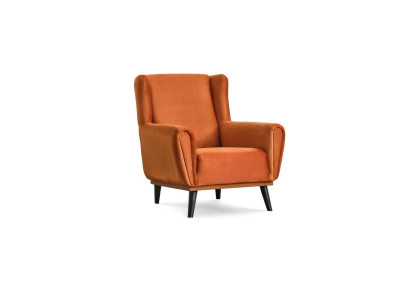 Armchair Single Seater 1 Seater Fabric Armchair Orange Design Club Chair Modern