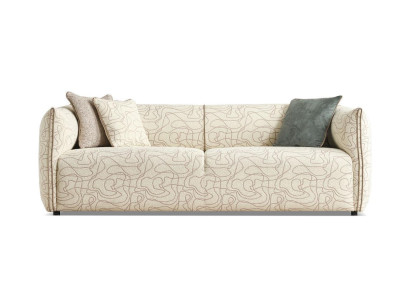 Three Seater Sofa 3 Seater Beige Fabric Sofa Fabric Modern Upholstered Sofa new