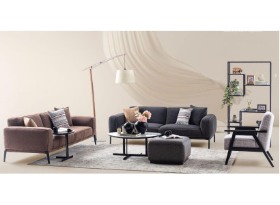 Couch Set Three Seater Armchair Sofa Fabric Multicolored Fabric Sofa Set 3+3+1