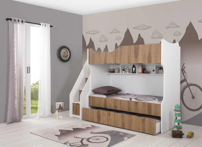 Childrens bed Bunk bed Bed Kinderfurniture White Suite Modern Children