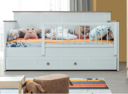 Children's bed children's playpen bed crib white wood bed modern