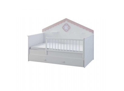 Children's Playpen Bed Crib White Wood Bed Modern